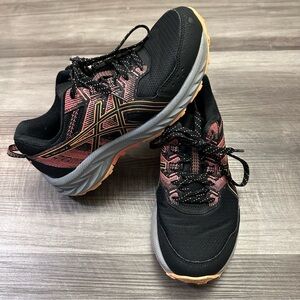 ASICS Gel Venture 9 Women's Trail Running Shoes Black/Summer Dune Size 7.5